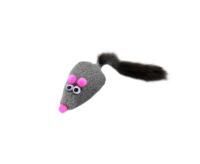 GoSi 07080 Игрушка д/кошек "Мышь M с норковым хвостом" 6см