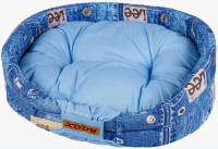 Лежак Бабочка [хлопок] размер 52х46х13 XODY [Джинс]