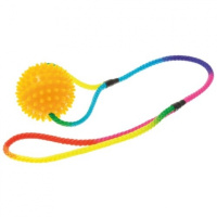 Мяч массажный НА ШНУРЕ 50 см (6 см)