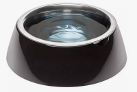 Металлическая миска JOLIE SM на пластиковой подставке, черная, 0,5л