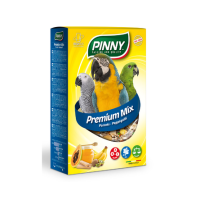 PINNY Premium Mix Полноценный витаминизированный корм для средних и крупных попугаев с фруктами и бисквитом 800 г.