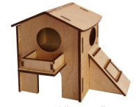 Г-9 [185*110*205] домик д/грыз 2-х этаж с кормушкой [фанера]