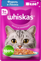 Whiskas Корм Влажный для Кошек с Форелью и Лососем желе 75г