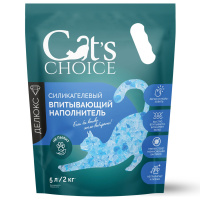 Наполнитель Силикагелевый впитывающий Cat's choice с синими гранулами (5 л/2 кг) Наполнитель Силикагелевый впитывающий Cat's choice с синими гранулами (5 л/2 кг)