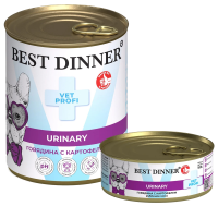 Best Dinner Vet Profi Влажный консервированный полнорационный диетический корм для собак и щенков с 2 мес. при струвитном уролитиазе "Говядина с картофелем" (340 гр)