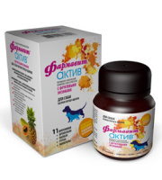 Фармавит Актив, витамины для собак мелких пород и щенков, 90 таблеток.