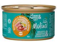 Molina Консервы для собак Цыпленок и Ягненок в желе. 70г [уценка]