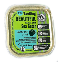 ZOORING Консервы для кошек кусочки в желе с львинкой для улучшения шерсти , 100 г.