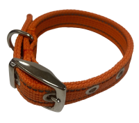 Ошейник нейлоновый с металической пряжкой . 20мм Оранжевый/Orange Дакель