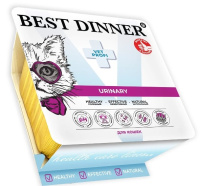 Best Dinner Vet Profi Urinary корм для кошек для растворения струвитных камней и профилактики струвитного уролитиаза паштет с ягненком ламистер 100 гр