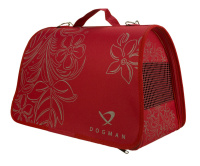 Догман Сумка-переноска Лира Панда № 3 серая 43х27х27 см (Красная)
