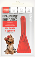 Apicenna Празицид-КОМПЛЕКС д/собак и щенков до 5кг. 1*0,5мл. [уценка]