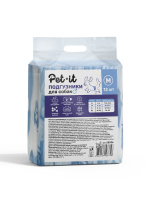 Pet-it подгузники-пояса для собак 12 шт. (M (вес 4-10 кг, обхват 20-52,5 см)) Pet-it подгузники-пояса для собак 12 шт. (M (вес 4-10 кг, обхват 20-52,5 см))