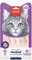 Wanpy Cat Лакомство для стерлизованных кошек «нежное пюре» из тунца с клюквой 70 г