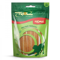 Триол Мясные полоски из курицы, 70 г.