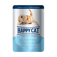 Happy Cat Happy Cat Пауч для котят Курочка с морковью в желе