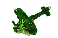 PRIME Декорация пластиковая "Самолет во мху", 22*17*11,5 см.