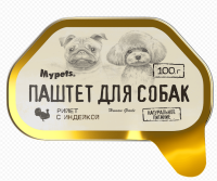Mypets. Консервы для собак. Рийет с Индейкой Ламистер 100гр.