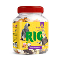 RIO Фруктово-ореховая смесь. Лакомство для средних и крупных попугаев, 160 г