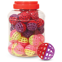 Триол Игрушка для кошек 3856 "Мяч-погремушка", ассорти, d40 мм.