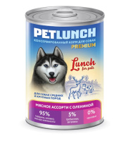 Lunch For Pets Мясное ассорти с олениной 400 г.