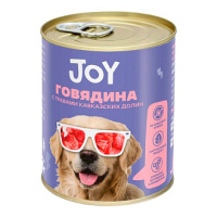 Джой консервы .для собак средних и крупных пород беззерновые Говядина с травами кавказских долин 340г