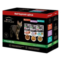 ПРОПЛАН пауч 85гр для кошек STERILIZED говядина+индейка [5+5]