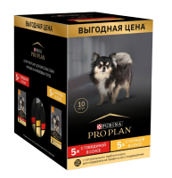 Проплан пауч для собак Говядина Курица 10*85гр