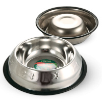 Триол Миска для собак металлическая на резинке с теснением 0,2 л. (0,2л. 1552/30261009)