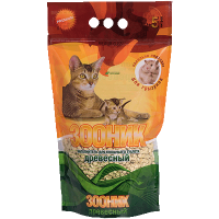 Зооник древесный наполнитель для кошек, 5 л.