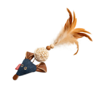 85046 Игрушка для кошек Мышка с плетеным шариком 14 см, серия CATCH & SCRATCH ECO