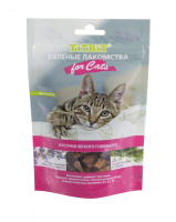 TiTBiT Вяленые лакомства для кошек, кусочки легкого говяжьего, 40 г.