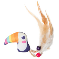 Игрушка для кошек "Тукан с перьями" Триол (60/150мм)