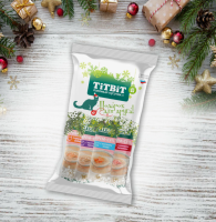 Титбит Новогодняя коллекция Лакомство для кошек Крем-суп 4 вкуса 100г