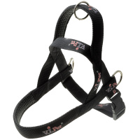 Шлейка ездовая мягкая [неопрен] V.I.Pet 25 мм L [65/76-99 см] [чёрная] 80-2537 Пет лайн