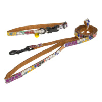 Ошейник пластик-косточка Мозаика 10 мм*30 см коричневый Пет лайн