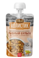 Деревенские Лакомства Холистик Премьер лакомство для кошек рыбный бульон с тунцом и креветкой - 90 г