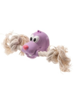 Игрушка латекс L-422 Собака с канатом [канат 19см] Пет лайн