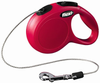 Flexi New Classic XS рулетка до 8 кг. 3 м., трос, красная