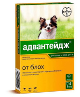 Капли Адвантейдж от блох для собак ПОШТУЧНО (до 4 кг)