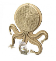 GoSi Когтеточка на стену Фигурная "ОСЬМИНОГ" из ковролина с канатом + мята