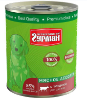 Четвероногий Гурман консервы для щенков 340гр с говядиной [уценка]