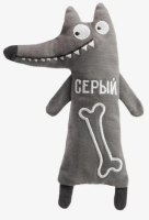 Игрушка для собак мягкая "Волк серый", 150мм/190мм, Triol