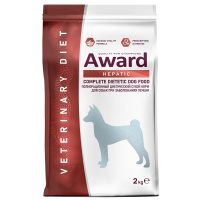 Диетический корм AWARD VETERINARY DIET HEPATIC для взрослых собак при заболеваниях печени (2 кг)