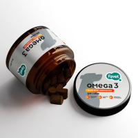 Favet полезное лакомство Omega 3 SoftChews кач-во шерсти для собак, 120г