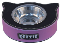 Миска DEZZIE для кошек, 20,5х15,5х5см 200мл, чёрно-фиолетовая
