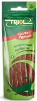 Триол Лакомство для кошек, Колбаски из кролика с курицей, 40 г. [уценка]