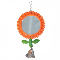 Триол Игрушка для птиц зеркало-подсолнух с колокольчиком BR-34