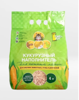 Золотой кот Кукурузный наполнитель для грызунов "Для нежных лапок" 4 л