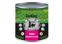 ZOORING Консервы для собак, Мясо молодых бычков, 850 г.
